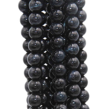 Occhio di tigre tondo liscio nero 4 mm filo 40 cm
