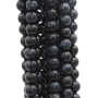 Occhio di tigre tondo liscio nero 4 mm filo 40 cm