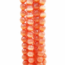 occhi di gatto arancio tondo sfaccettato 6 mm filo 40 cm occhi di gatto arancio tondo sfaccettato 6 mm filo 40 cm
