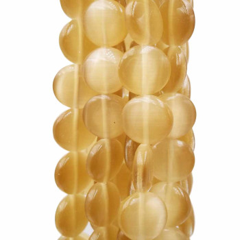 Occhi di gatto disco senape 11.9  mm filo 40 cm