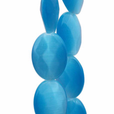 Occhi di gatto ovale azzurre 18x13 mm pacco da 4 pezzi Occhi di gatto ovale azzurre 18x13 mm pacco da 4 pezzi