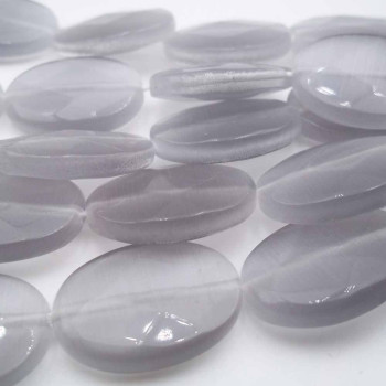 Occhi di gatto ovale grigio scuro 20x15 mm pacco da 4 pezzi