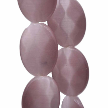 Occhi di gatto ovale rosa 18x13 mm pacco da 4 pezzi