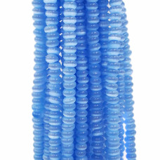 Occhi di gatto rondella azzurro 4.3x2 mm filo 35/40 cm Occhi di gatto rondella azzurro 4.3x2 mm filo 35/40 cm