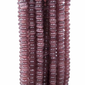 Occhi di gatto rondella viola 4.3x2 mm filo 35/40 cm