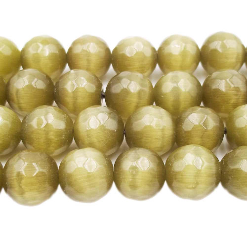 Occhio di gatto verde sfac. 11.4 mm conf. 10 pz