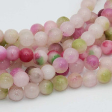 Agata colorata rosa tonda liscia 6 mm flo 40 cm Agata colorata rosa tonda liscia 6 mm flo 40 cm