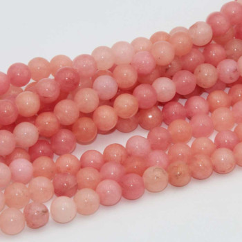 Agata rosa tonda liscia 8 mm filo 40 cm