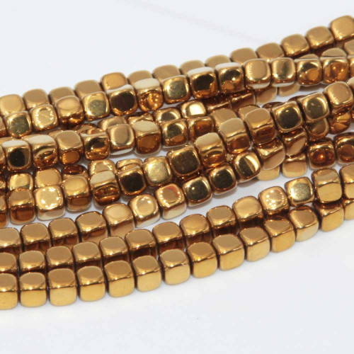 Ematite pepite oro 4 mm filo 40 cm