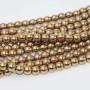 Ematite tonda liscia oro 6 mm filo 40 cm