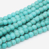 Turchese tondo lisio 6 mm filo 40 cm