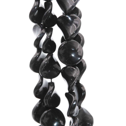 Onice nero disco ondulato 16 mm 4 pz