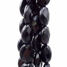 Onice nero ovale sfac. 24x17.5 mm 4 pz