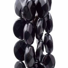 Onice nero ovale sfaccettato 20x15 mm pacco 2 pezzi Onice nero ovale sfaccettato 20x15 mm pacco 2 pezzi