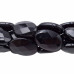 Onice nero ovale sfaccettato 20x15 mm pacco 2 pezzi 