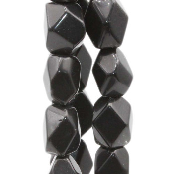Onice nero pepite smussate 16x12 mm circa pacco 5 pz
