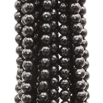 Onice nero tondo sfac. 4 mm filo 40 cm