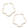 Orecchini in acciaio fiore oro 44 mm pacco 2 pezzi