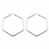 Orecchini acciaio pentagono 44x39 mm pacco 2 pezzi