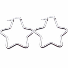 Orecchini in acciaio stella 43 mm pacco 2 pezzi Orecchini in acciaio stella 43 mm pacco 2 pezzi