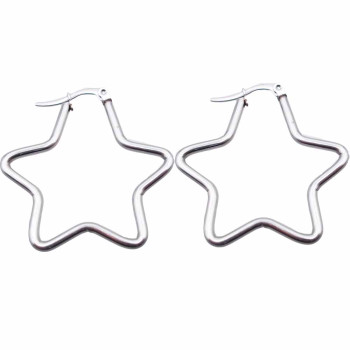 Orecchini in acciaio stella 43 mm pacco 2 pezzi