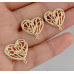 Orecchini a perno cuore placcato oro 14 kt 16.5 mm 2 pz