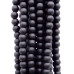 Ossidiana tonda liscia 4 mm nera opaca filo 40 cm