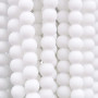 Ossidiana tonda bianca liscia opaca 6 mm filo