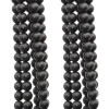 Ossidiana tonda liscia 4 mm nera opaca filo 40 cm