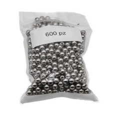 Pacco ingrosso exstra risparmio palline 6x5 mm acciaio 600 pz