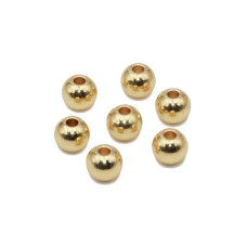 Pallina rame placcata oro 18kt 8 mm pacco 20 pz