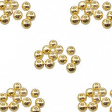 Palline placcate oro 18kt 4 mm pacco 30 pz