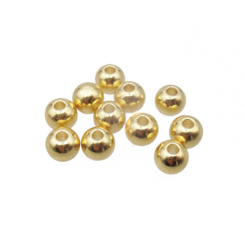 Palline placcate oro 18kt 5 mm pacco 30 pz