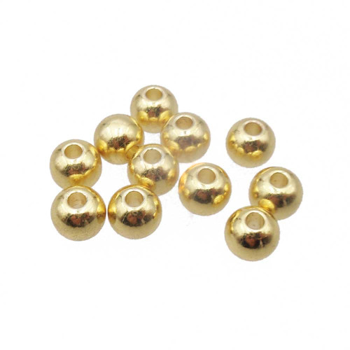 Palline placcate oro 18kt 6 mm pacco 30 pz