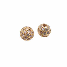 Pallina metallo CZ oro 6 mm pacco 1 pz
