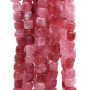 Pepite cubetti irregolari giada rubino 7/8 mm filo 40 cm