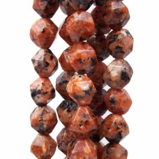 Pepite in pietra dura diaspro arancione 8 mm(circa) pacco 10 pz