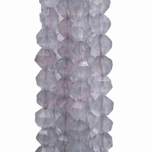 Pepite in pietra dura quarzo grigio 8 mm (circa) pacco 10 pezzi