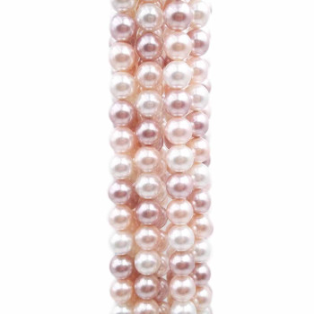 Perle di maiorca tonde lisce 4 mm colori cipria mix filo 40 cm