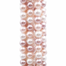 Perle di maiorca tonde lisce 6 mm colori cipria mix filo 40 cm Perle di maiorca tonde lisce 6 mm colori cipria mix filo 40 cm