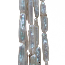 Perle di fiume bastoncino 24x7 mm bianche AAAA Quality 6 pz Perle di fiume bastoncino 24x7 mm bianche AAAA Quality 6 pz