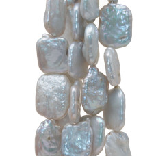 Perle di fiume bianche multi riflesso piastra irregolare 17x15 mm circa 4 pz Perle di fiume bianche multi riflesso piastra irregolare 17x15 mm circa 4 pz