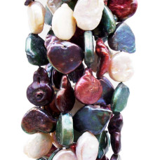 Perle di fiume grezze irregolari 14/20 mm colorate filo 40 cm Perle di fiume grezze irregolari 14/20 mm colorate filo 40 cm
