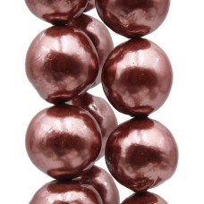 Perle di fiume tonde irregolari smaltate bronzo 14 mm circa pacco 4 pz Perle di fiume tonde irregolari smaltate bronzo 14 mm circa pacco 4 pz