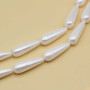 Perle di maiorca gocce bianche 30x10 mm con. 2 pz
