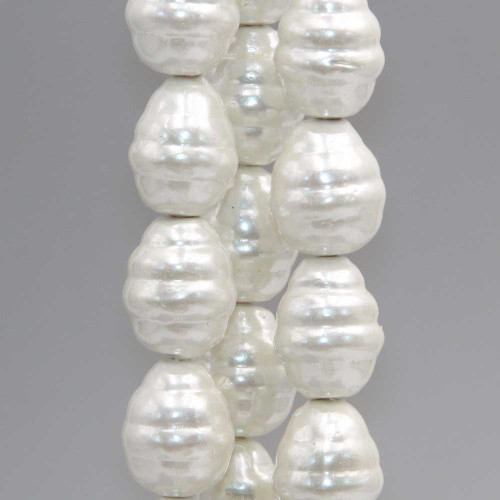 Perle di maiorca nido d'ape 15.5x12.5 mm 5 pz