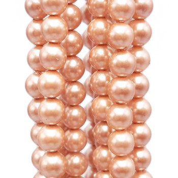 Perle di maiorca tonde lisce 4 mm cipria filo 40 cm