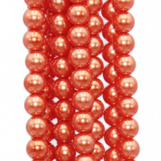 Perle cerate grado A++ tonde arancio corallo 6 mm filo 40 cm Perle cerate grado A++ tonde arancio corallo 6 mm filo 40 cm