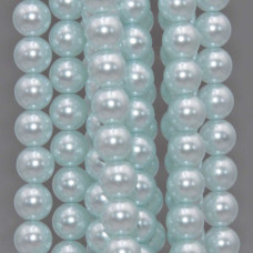 Perle cerate grado A++ tonde celeste chiaro 6 mm filo 40 cm Perle cerate grado A++ tonde celeste chiaro 6 mm filo 40 cm