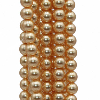 Perle cerate grado A++ tonde oro 6 mm filo 40 cm
